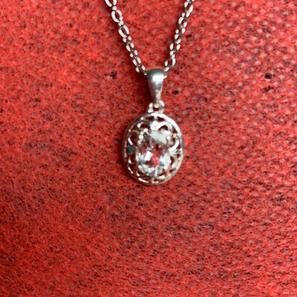 Pedalite sterling sliver pendent with stainless steel chain
